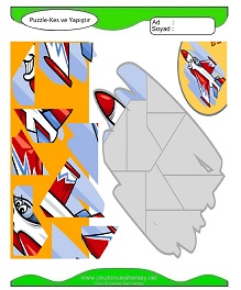 Puzzle Kes Yapıştır Çalışma Sayfaları